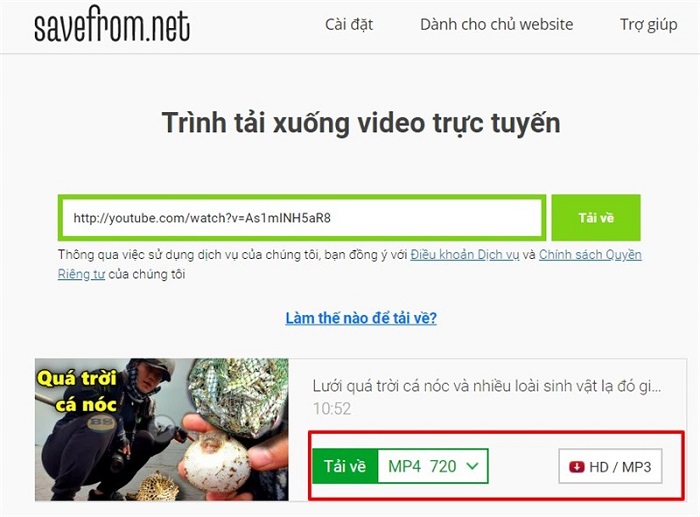 cách lưu video trên youtube 2